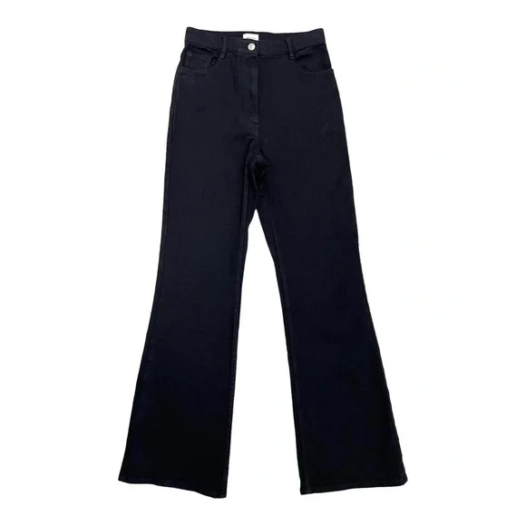 Aritzia Wilfred Free Twostep Flare Leg High Waisted Jeans Black Women’s Size 6 - Picture 5 of 13